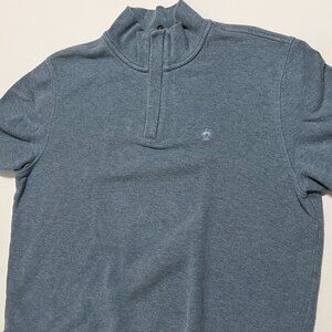 Brooks Brothers Sweater Red Fleece 1/4 Zip Pullover Preppy Blue Men's size XL